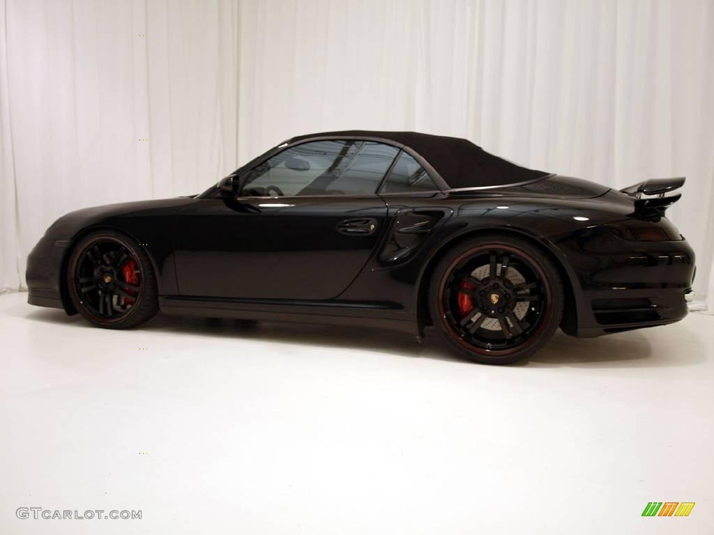 Black 2008 Porsche 911 Turbo Cabriolet Exterior Photo #17026601