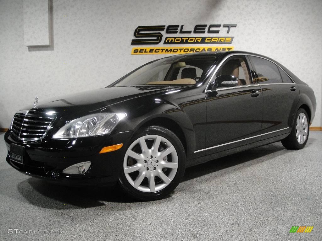 2007 S 550 4Matic Sedan - Black / Cashmere/Savanna photo #1