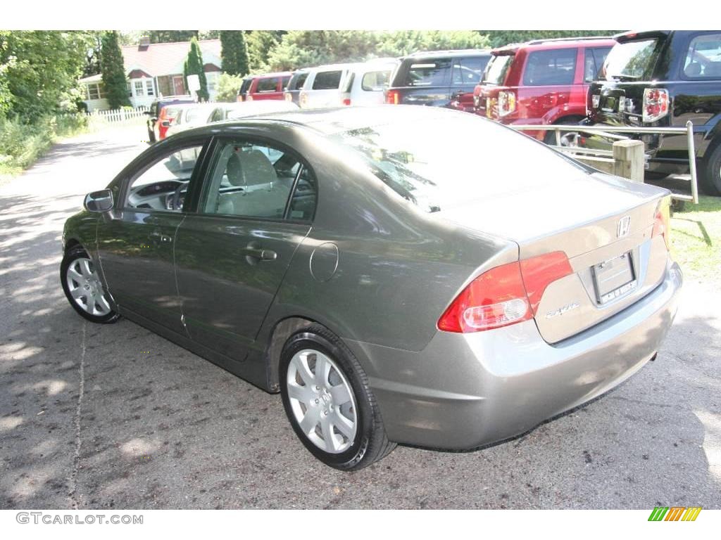 2006 Civic LX Sedan - Galaxy Gray Metallic / Gray photo #8