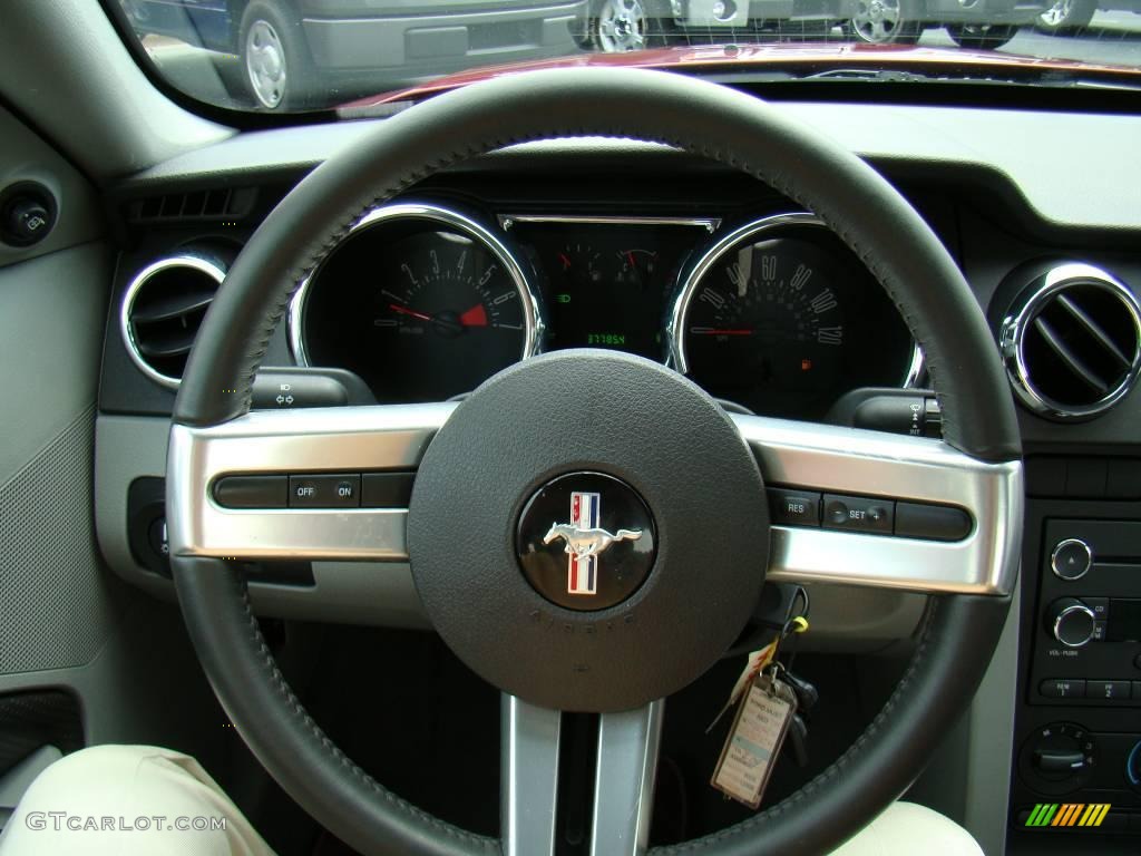 2009 Mustang V6 Coupe - Dark Candy Apple Red / Light Graphite photo #15