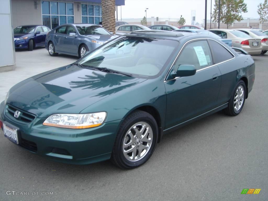 2002 Accord EX V6 Coupe - Noble Green Pearl / Ivory photo #1