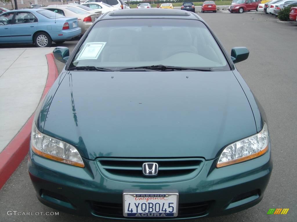 2002 Accord EX V6 Coupe - Noble Green Pearl / Ivory photo #2