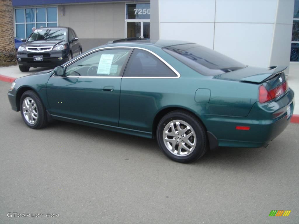 2002 Accord EX V6 Coupe - Noble Green Pearl / Ivory photo #6