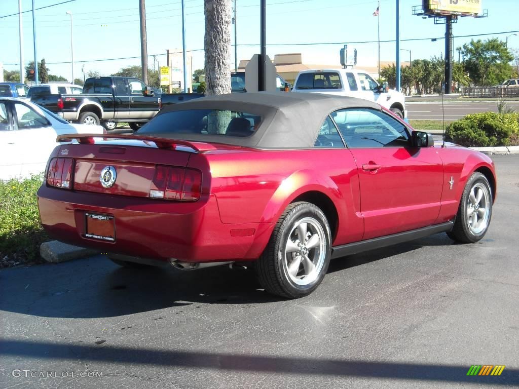 2006 Mustang V6 Premium Convertible - Redfire Metallic / Dark Charcoal photo #4