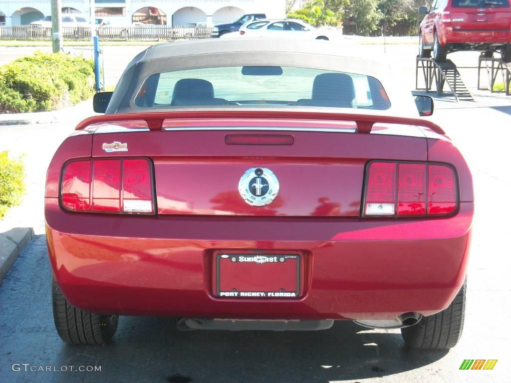 2006 Mustang V6 Premium Convertible - Redfire Metallic / Dark Charcoal photo #5