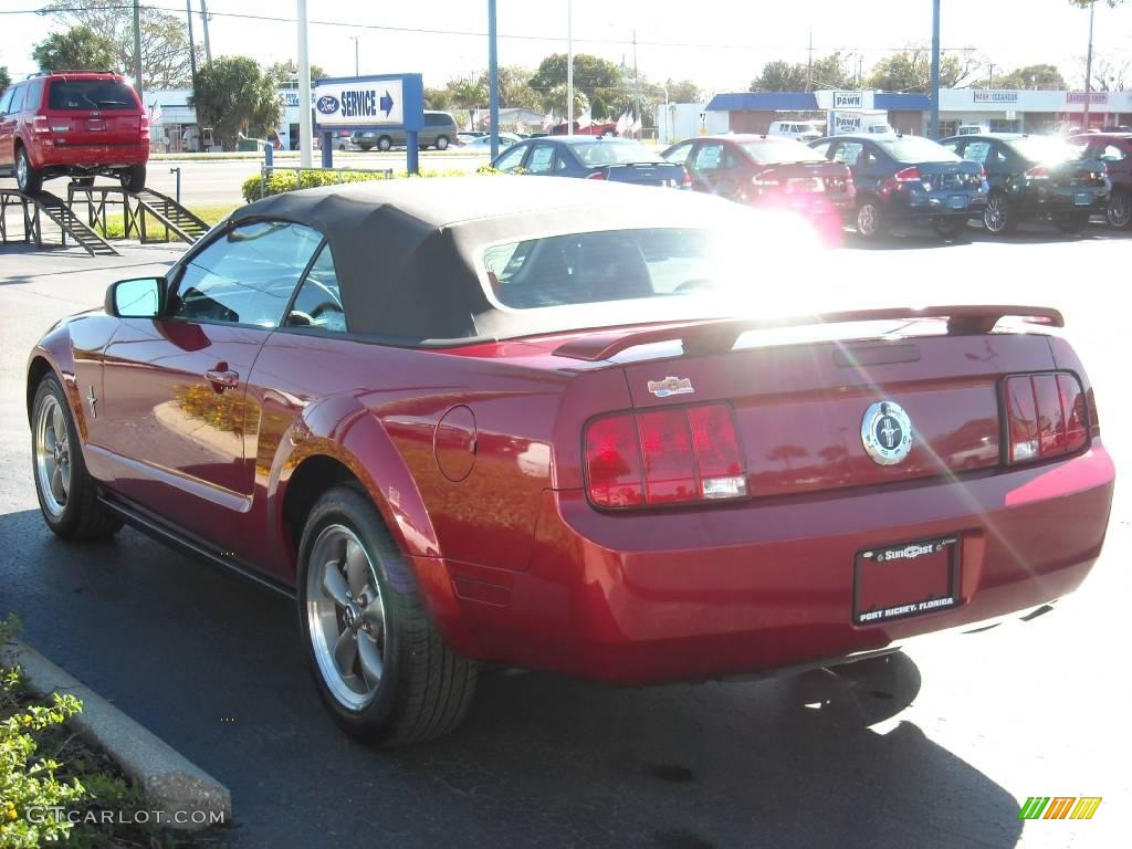 2006 Mustang V6 Premium Convertible - Redfire Metallic / Dark Charcoal photo #6