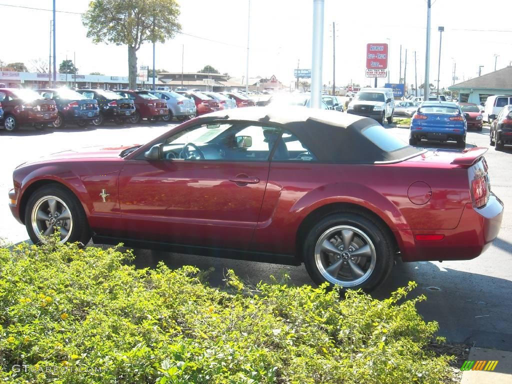 2006 Mustang V6 Premium Convertible - Redfire Metallic / Dark Charcoal photo #7