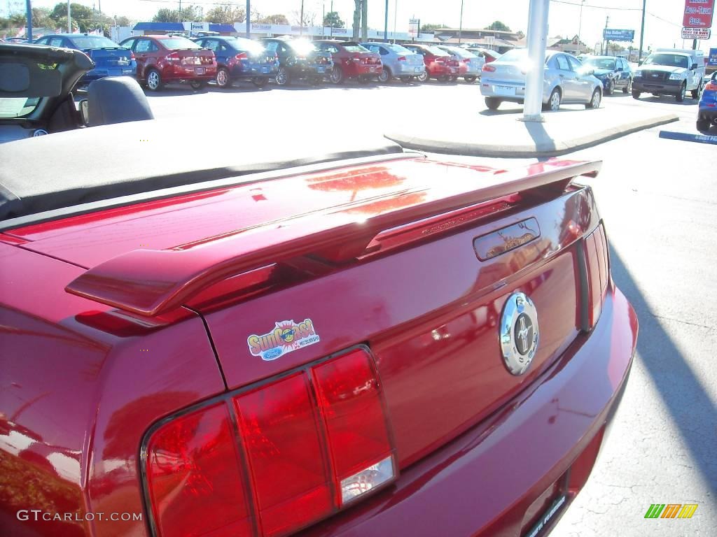2006 Mustang V6 Premium Convertible - Redfire Metallic / Dark Charcoal photo #14