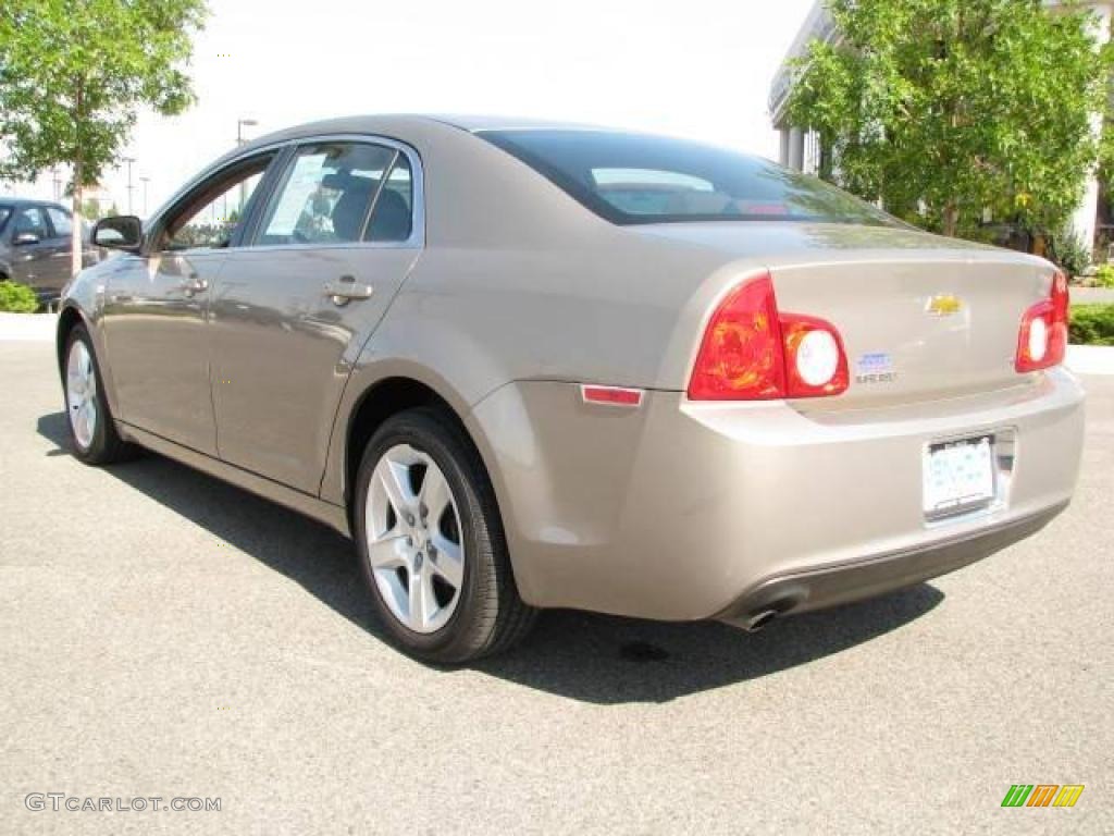 2008 Malibu LS Sedan - Sandstone Metallic / Cocoa/Cashmere Beige photo #6