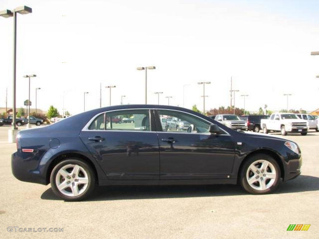 2008 Malibu LS Sedan - Imperial Blue Metallic / Titanium Gray photo #4