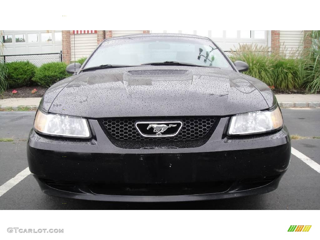 2000 Mustang V6 Coupe - Black / Dark Charcoal photo #2