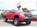 2009 Victory Red Chevrolet Silverado 1500 LS Extended Cab 4x4  photo #3