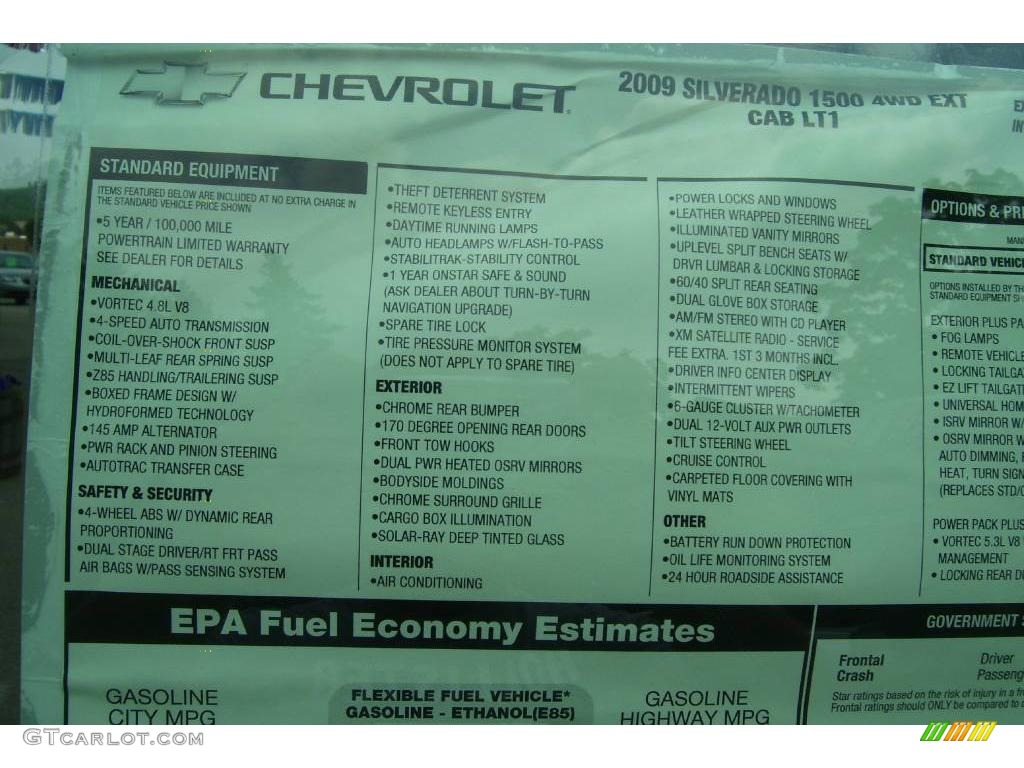 2009 Silverado 1500 LT Extended Cab 4x4 - Silver Birch Metallic / Ebony photo #36