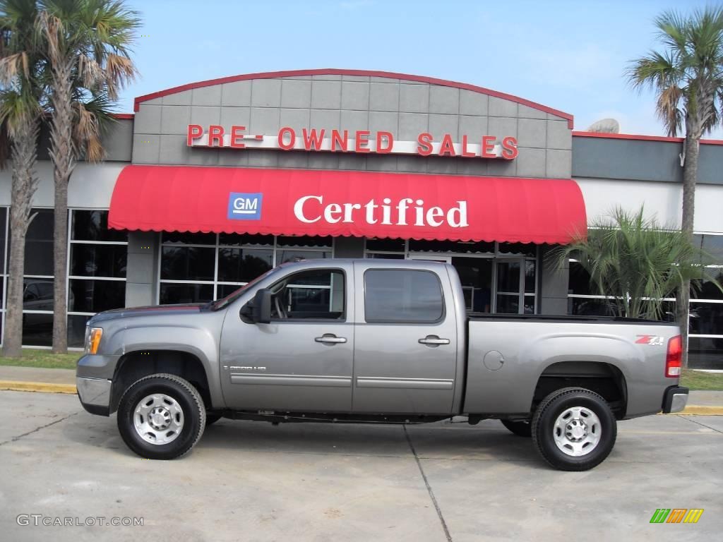 2009 Sierra 2500HD SLT Crew Cab 4x4 - Steel Gray Metallic / Dark Titanium photo #1