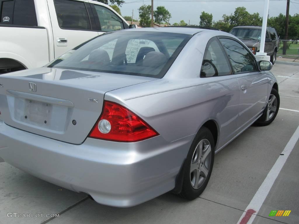 2004 Civic EX Coupe - Satin Silver Metallic / Gray photo #4