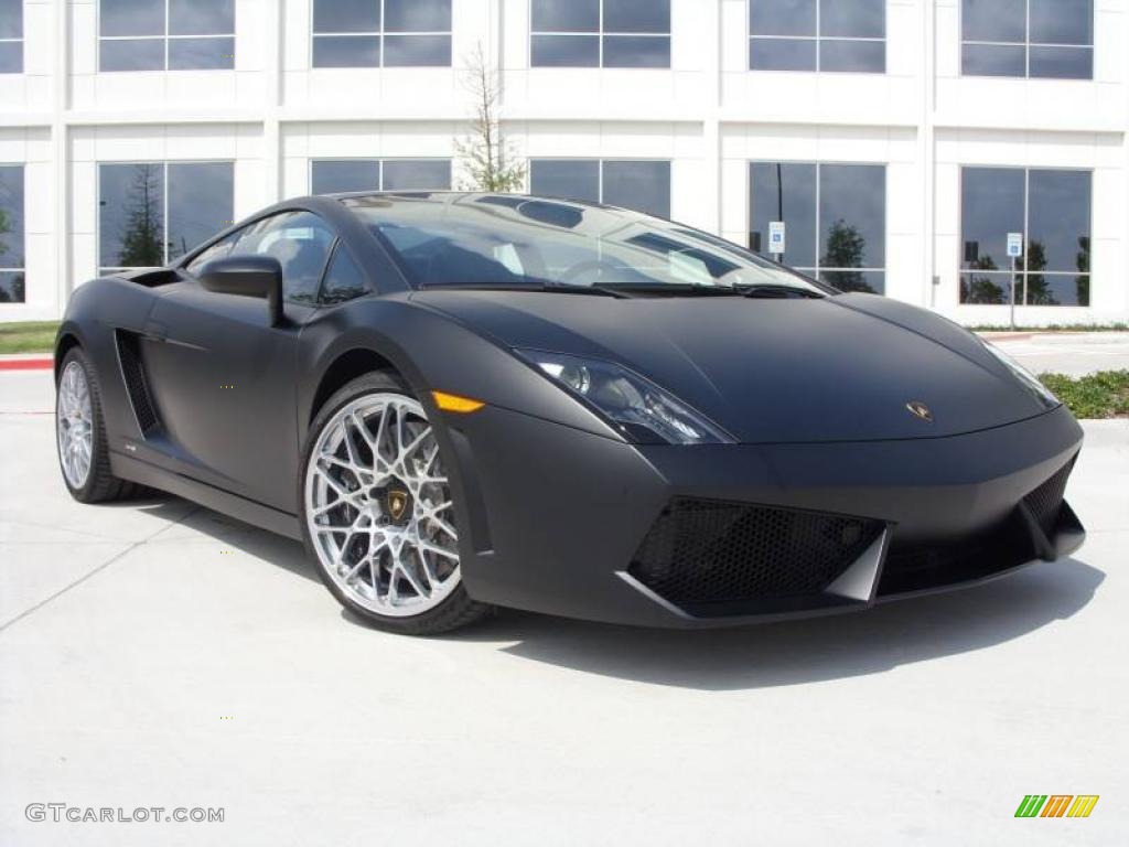 Nero Nemesis (Matte Black) 2009 Lamborghini Gallardo LP560-4 Coupe Exterior Photo #17063087