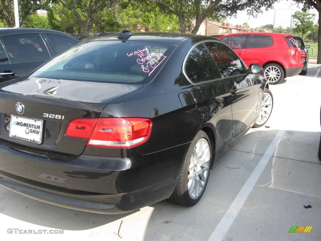 2007 3 Series 328i Coupe - Jet Black / Black photo #3