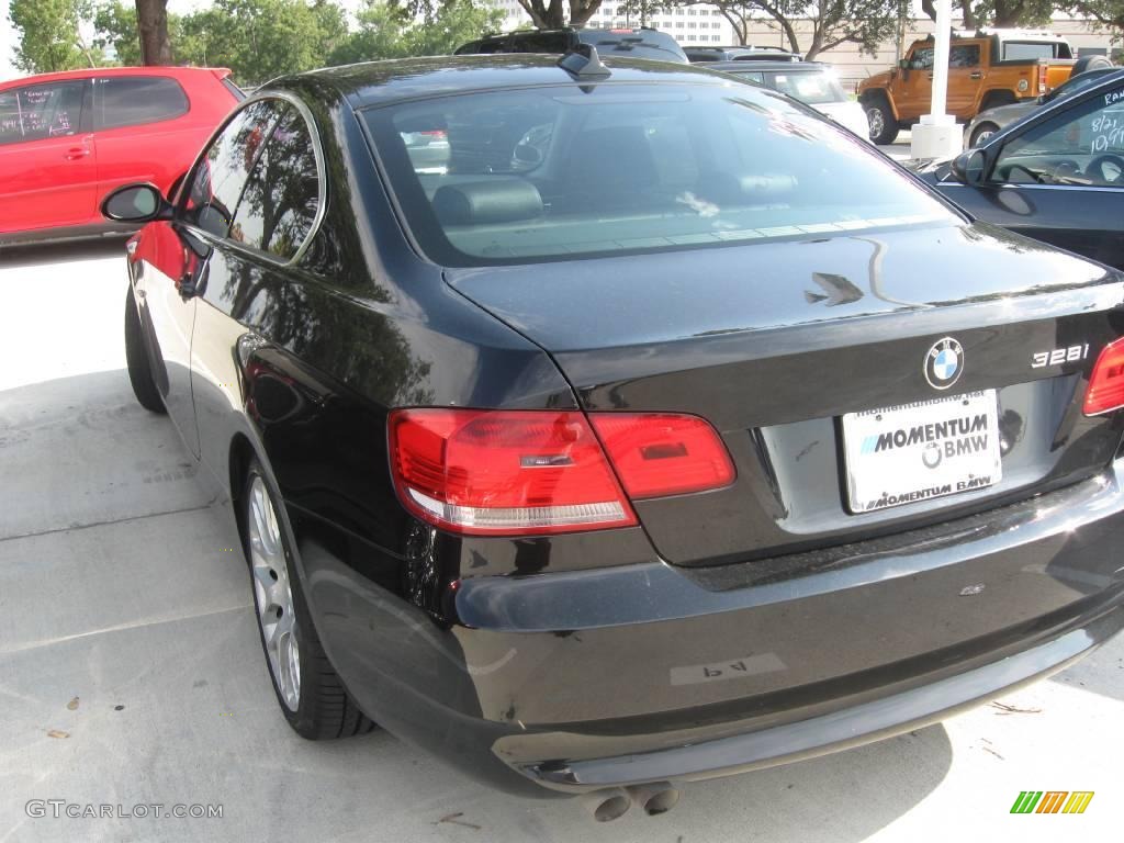2007 3 Series 328i Coupe - Jet Black / Black photo #4