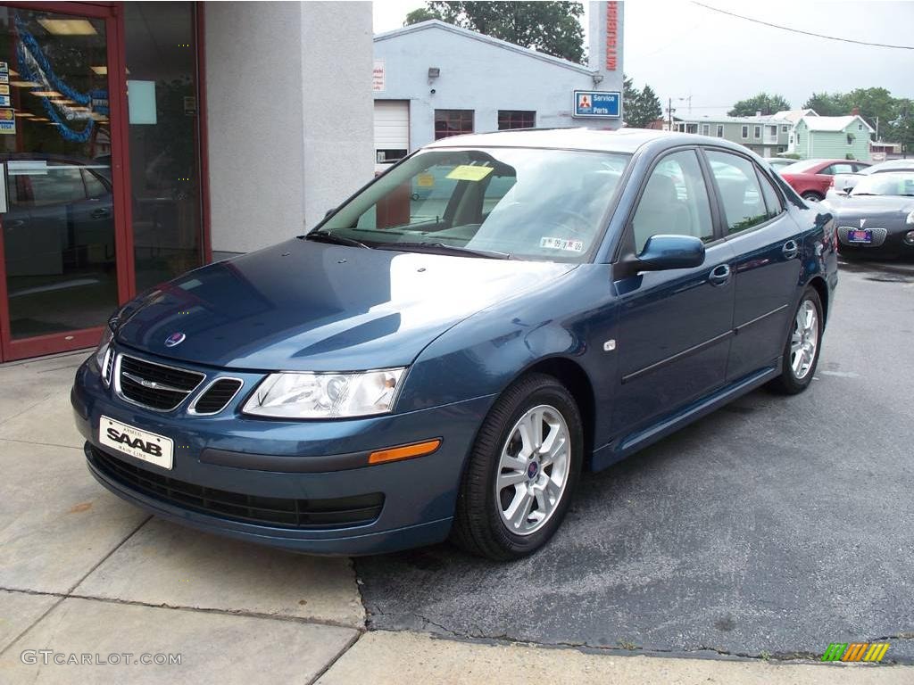 2007 9-3 2.0T Sport Sedan - Fusion Blue Metallic / Black/Gray photo #1