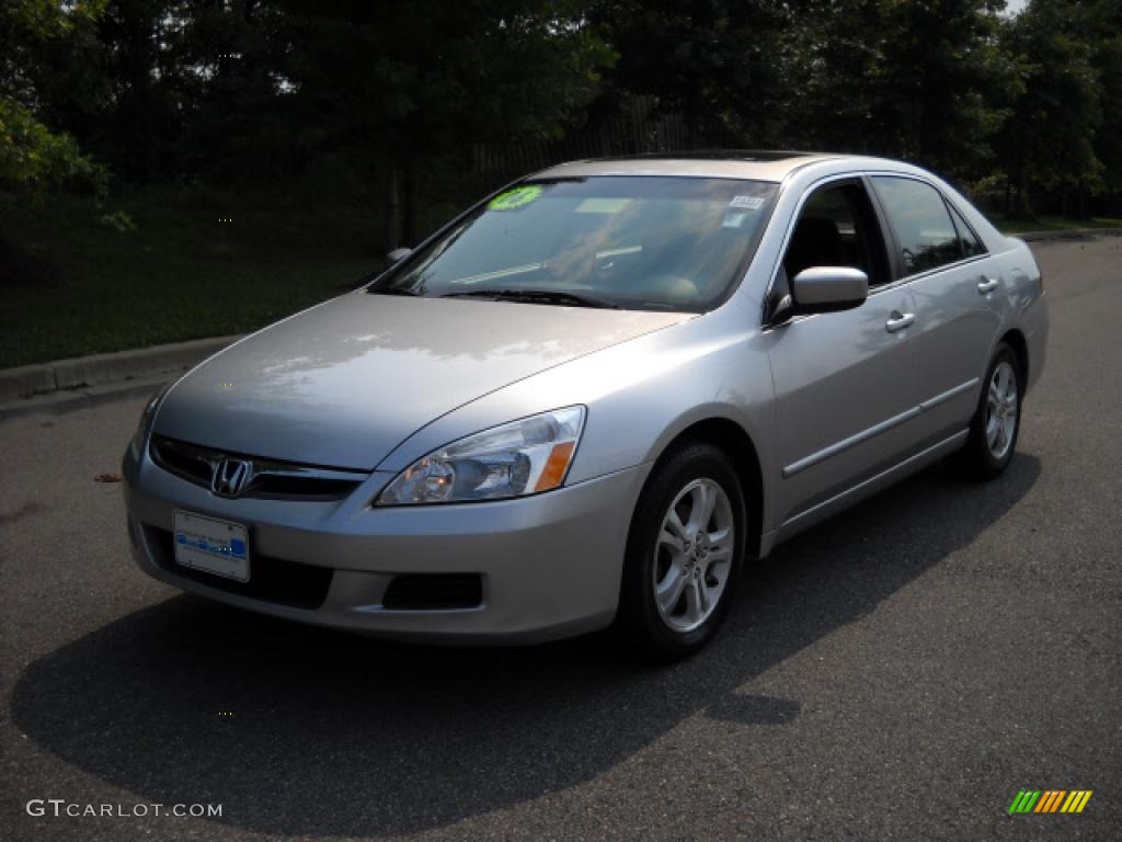 2006 Accord EX Sedan - Alabaster Silver Metallic / Black photo #7