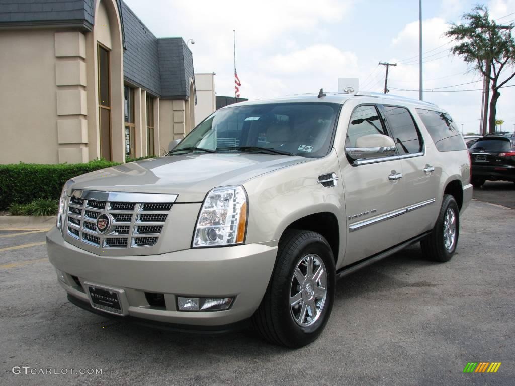 2007 Escalade ESV AWD - Gold Mist / Cocoa/Light Cashmere photo #3