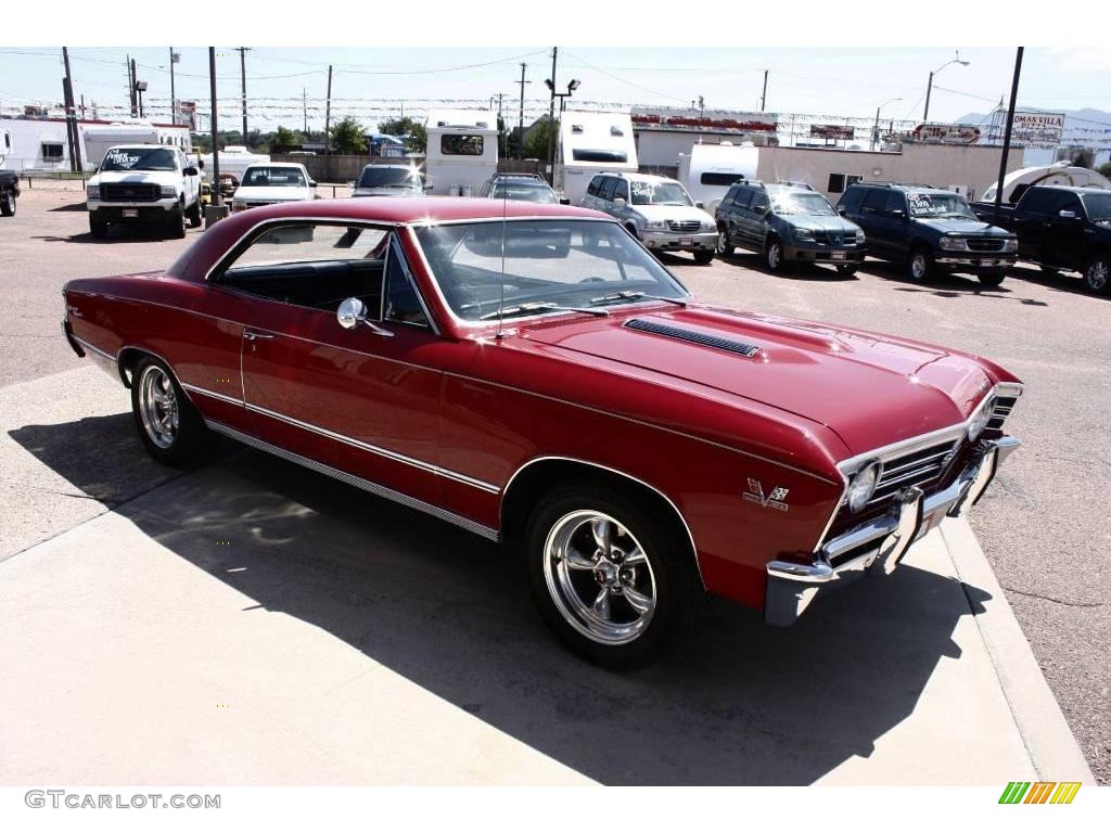 1967 Chevelle SS Super Sport 2 Door Coupe - Red / Black photo #2