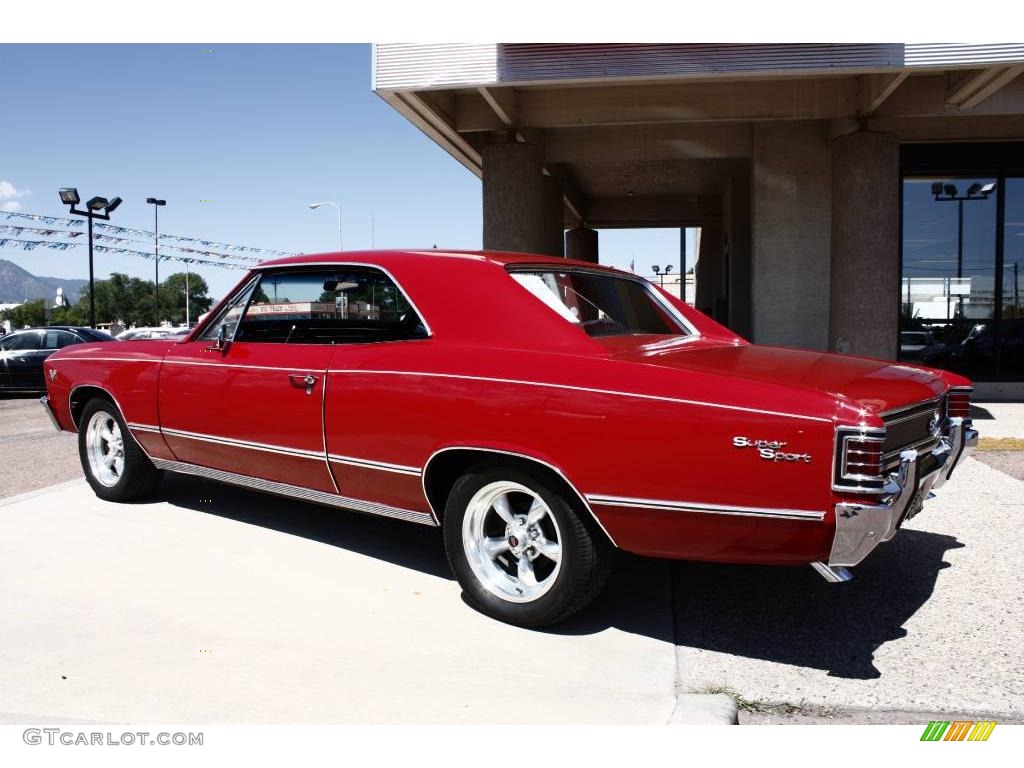1967 Chevelle SS Super Sport 2 Door Coupe - Red / Black photo #4