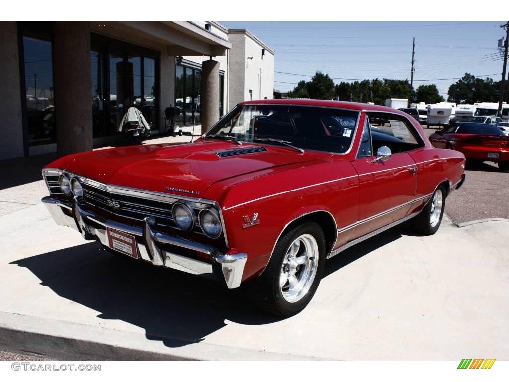 1967 Chevelle SS Super Sport 2 Door Coupe - Red / Black photo #14