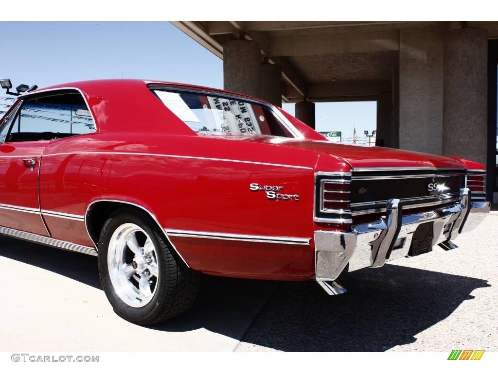 1967 Chevelle SS Super Sport 2 Door Coupe - Red / Black photo #19