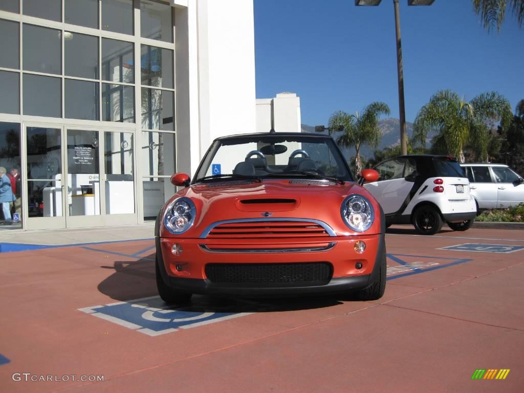 2006 Cooper S Convertible - Hot Orange Metallic / Black/Orange photo #1