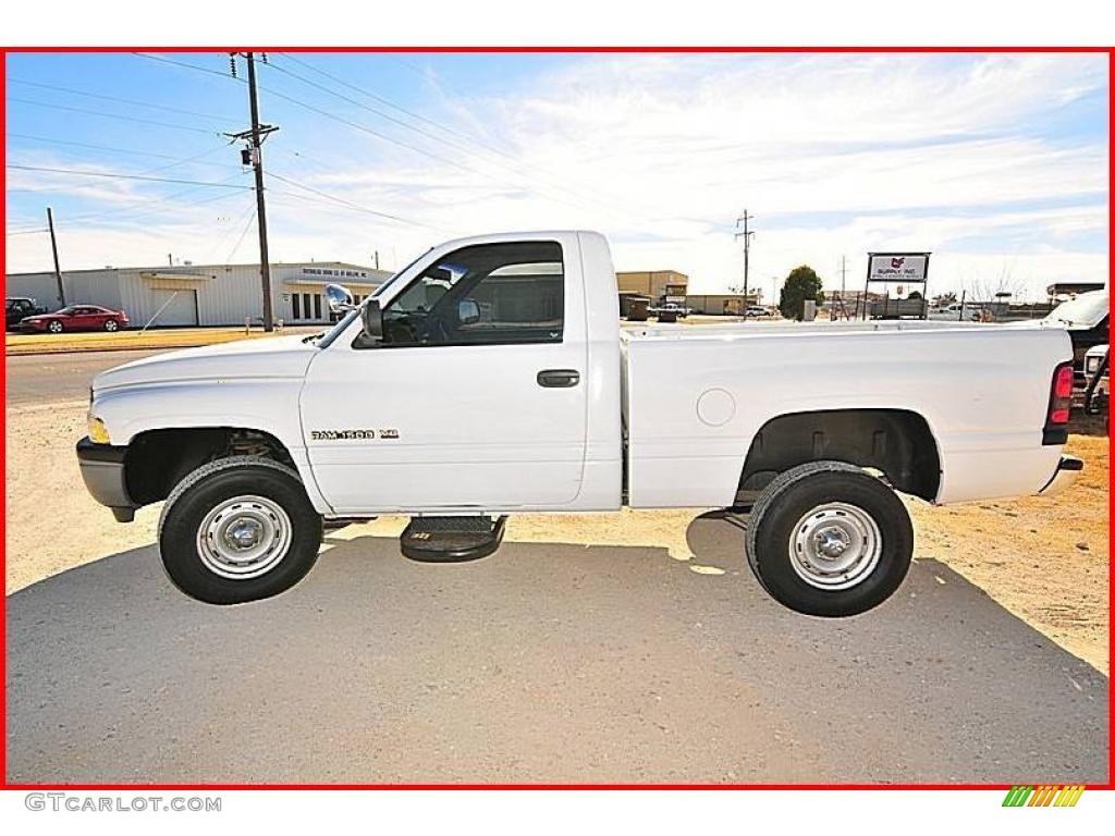 2001 Ram 1500 Regular Cab 4x4 - Bright White / Mist Gray photo #2