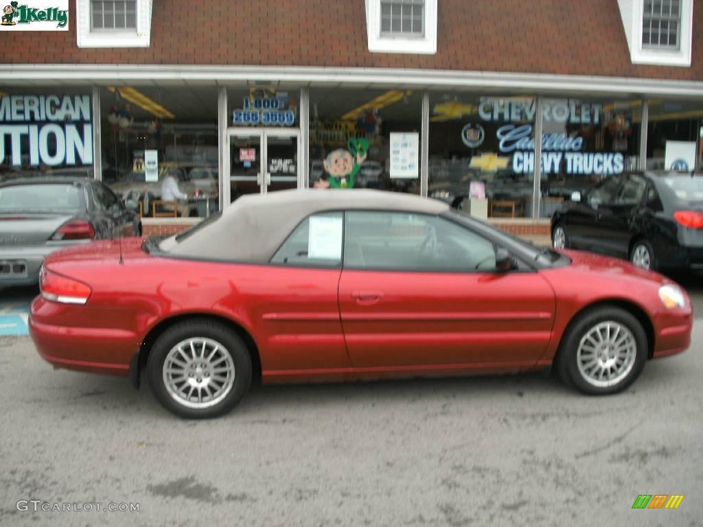 2006 Sebring Touring Convertible - Inferno Red Crystal Pearl / Light Taupe photo #2