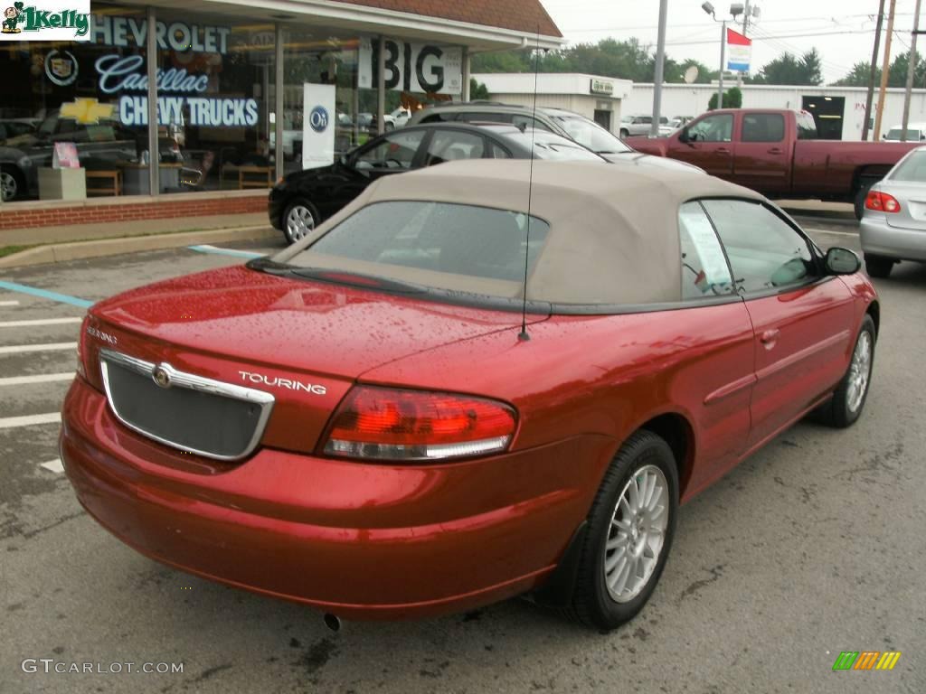 2006 Sebring Touring Convertible - Inferno Red Crystal Pearl / Light Taupe photo #3
