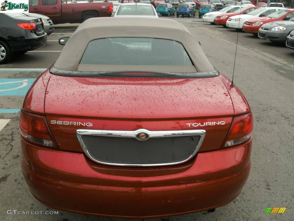 2006 Sebring Touring Convertible - Inferno Red Crystal Pearl / Light Taupe photo #4
