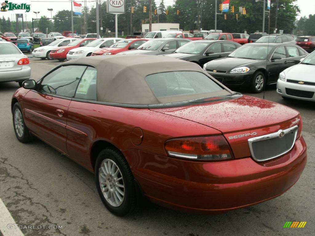 2006 Sebring Touring Convertible - Inferno Red Crystal Pearl / Light Taupe photo #5