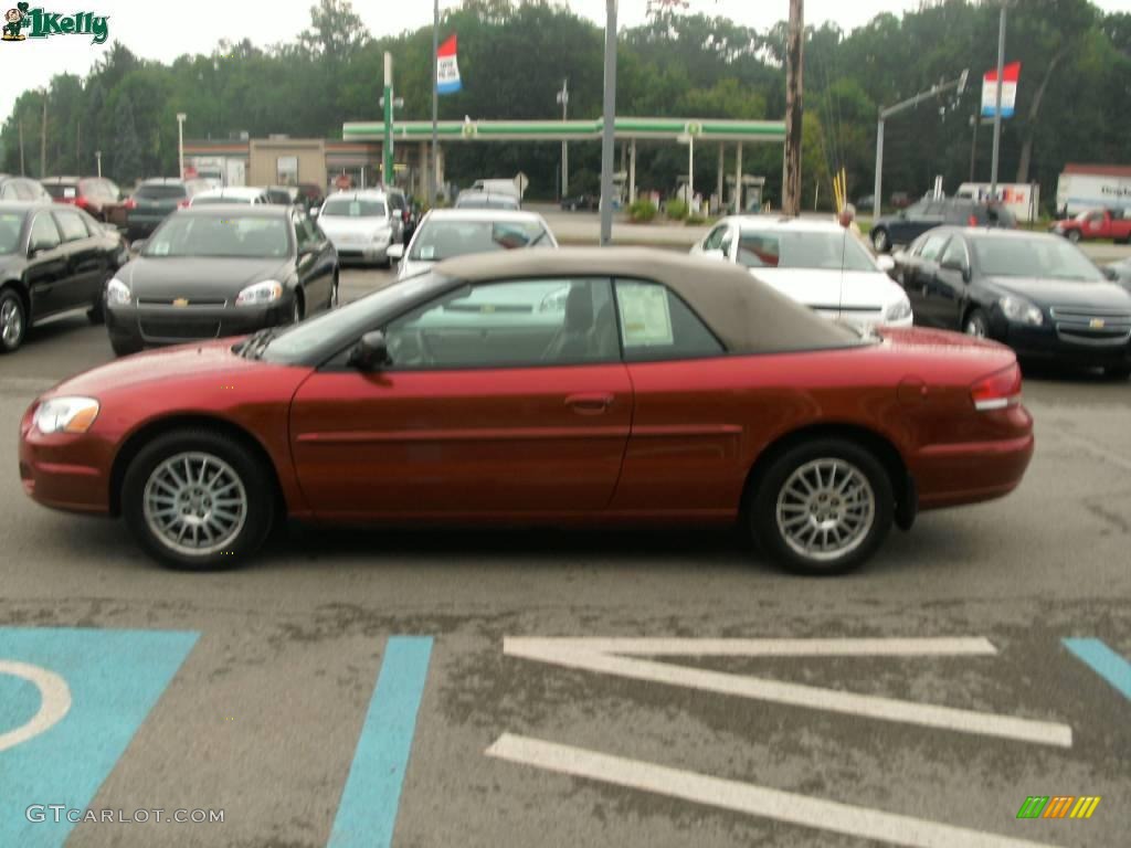 2006 Sebring Touring Convertible - Inferno Red Crystal Pearl / Light Taupe photo #6