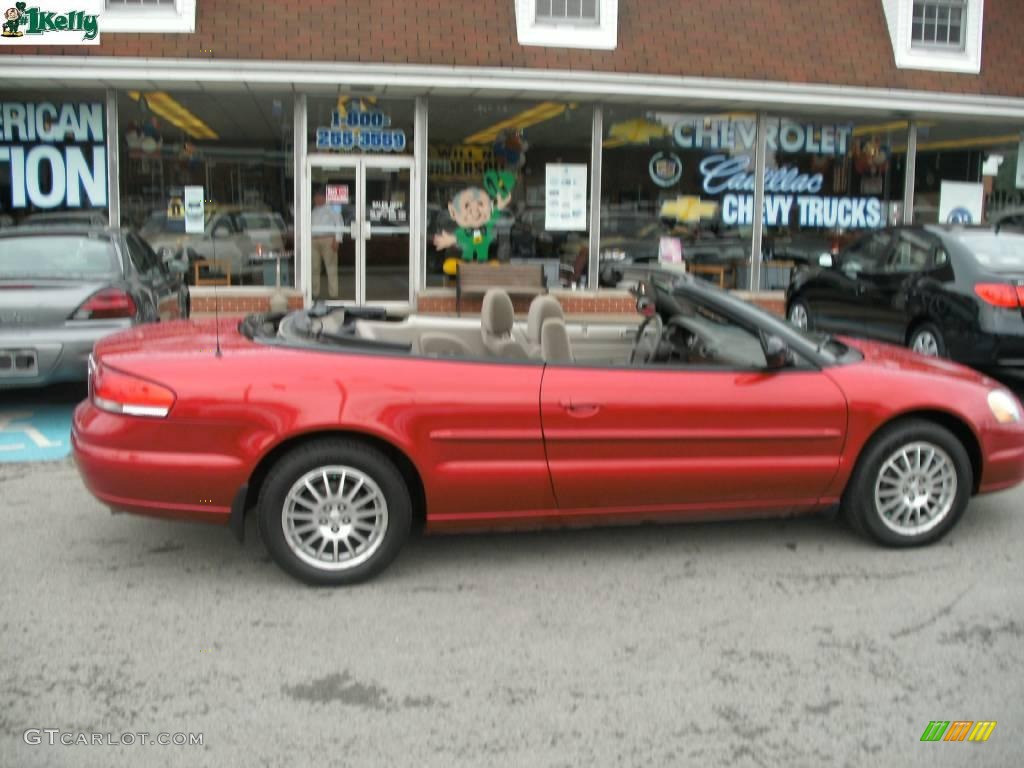 2006 Sebring Touring Convertible - Inferno Red Crystal Pearl / Light Taupe photo #15