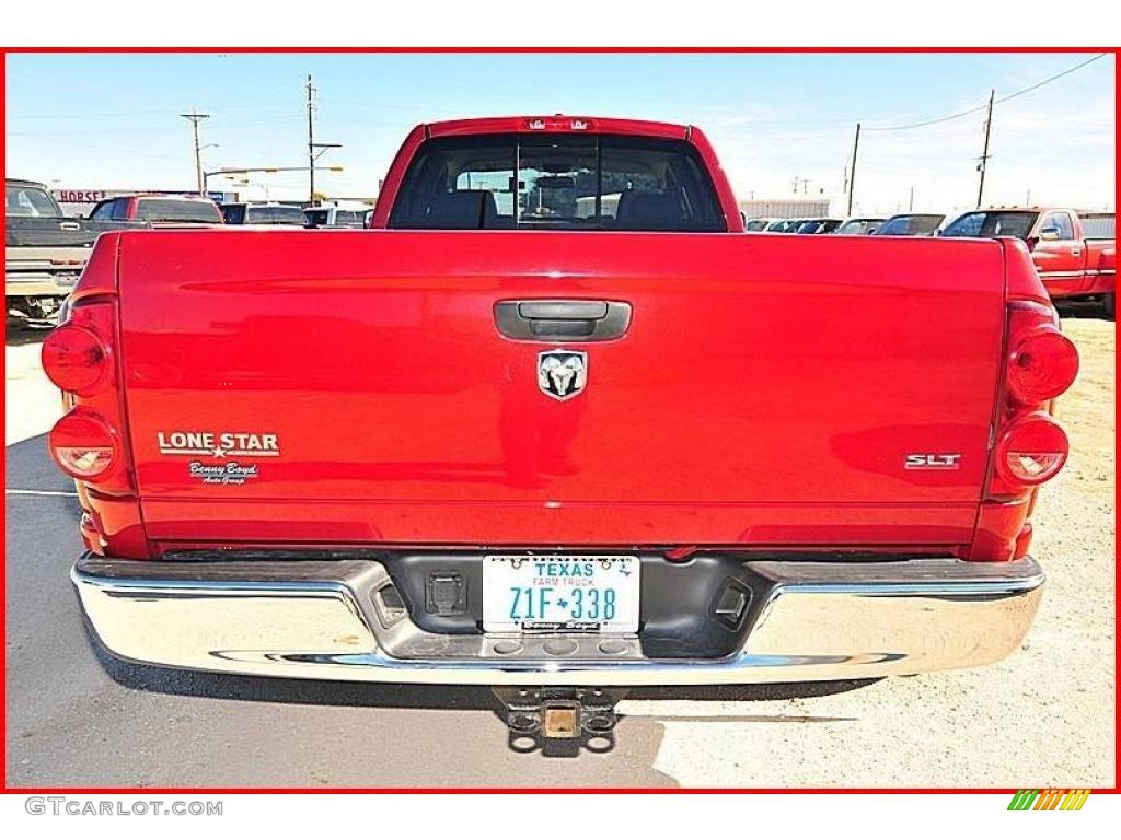 2007 Ram 3500 SLT Quad Cab Dually - Flame Red / Medium Slate Gray photo #4