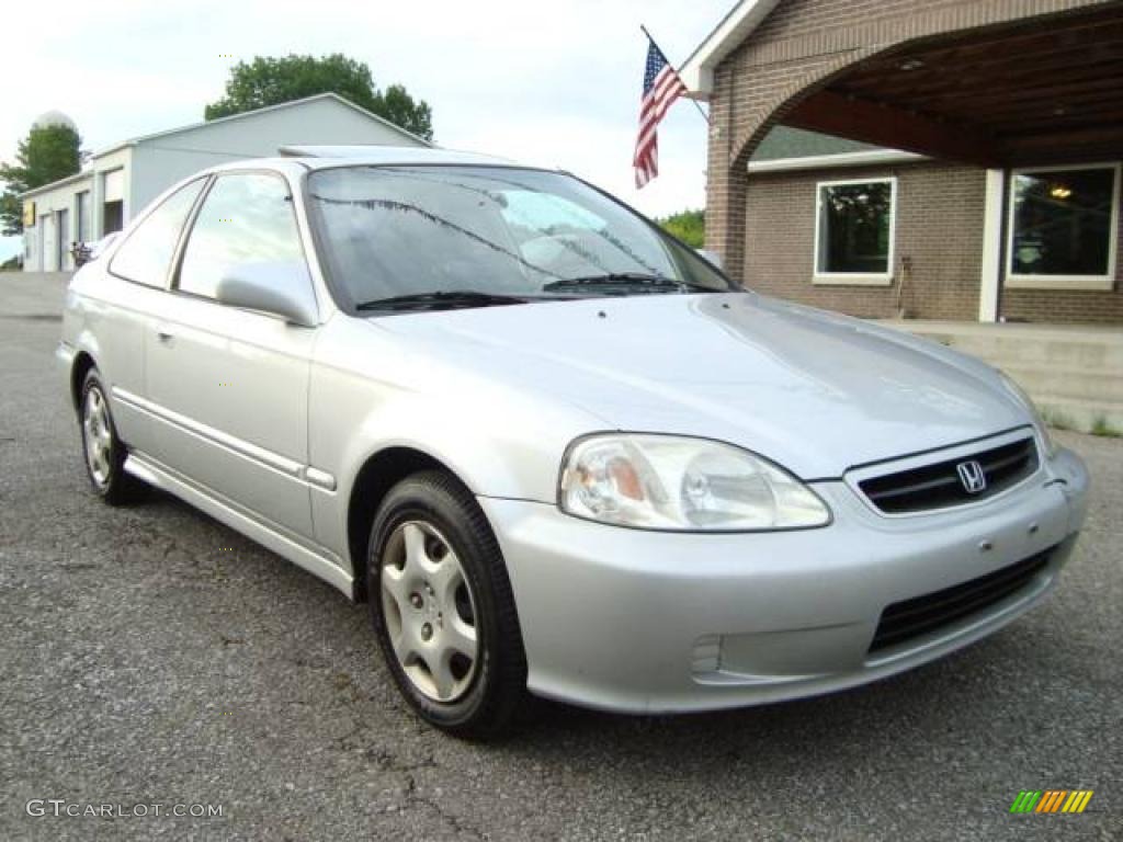 1999 Civic EX Coupe - Vogue Silver Metallic / Dark Gray photo #2