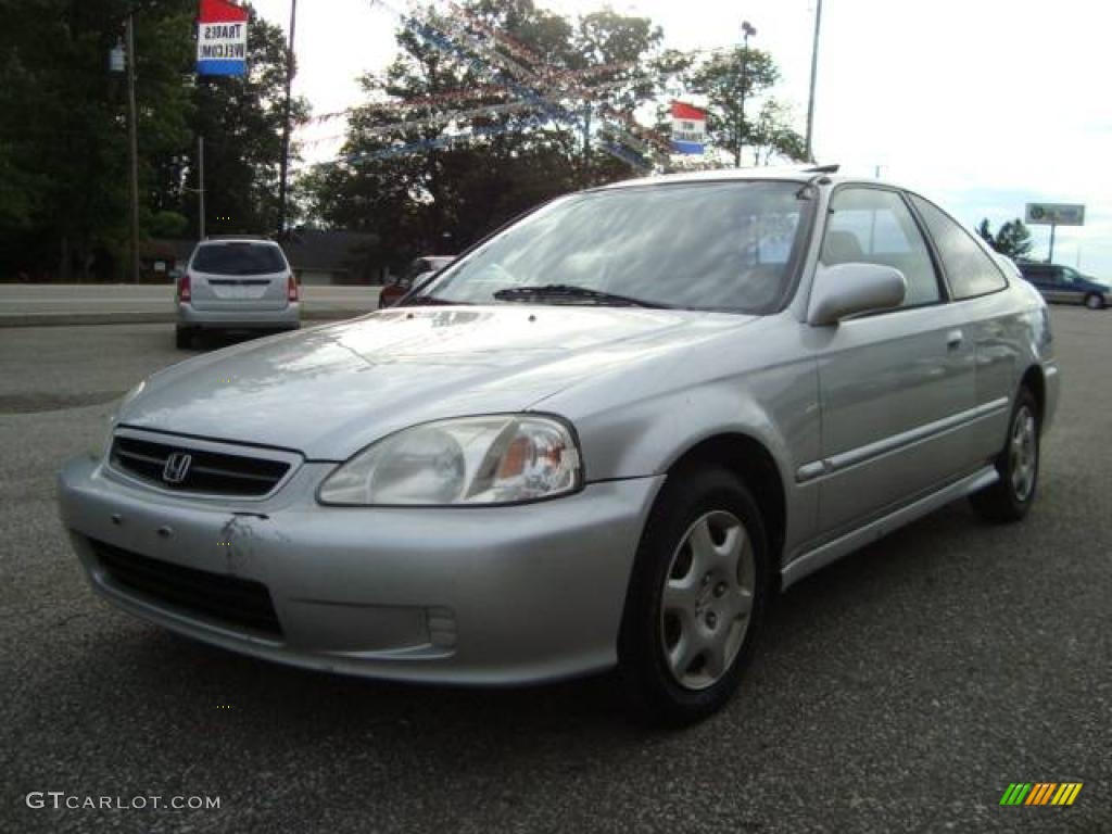1999 Civic EX Coupe - Vogue Silver Metallic / Dark Gray photo #6