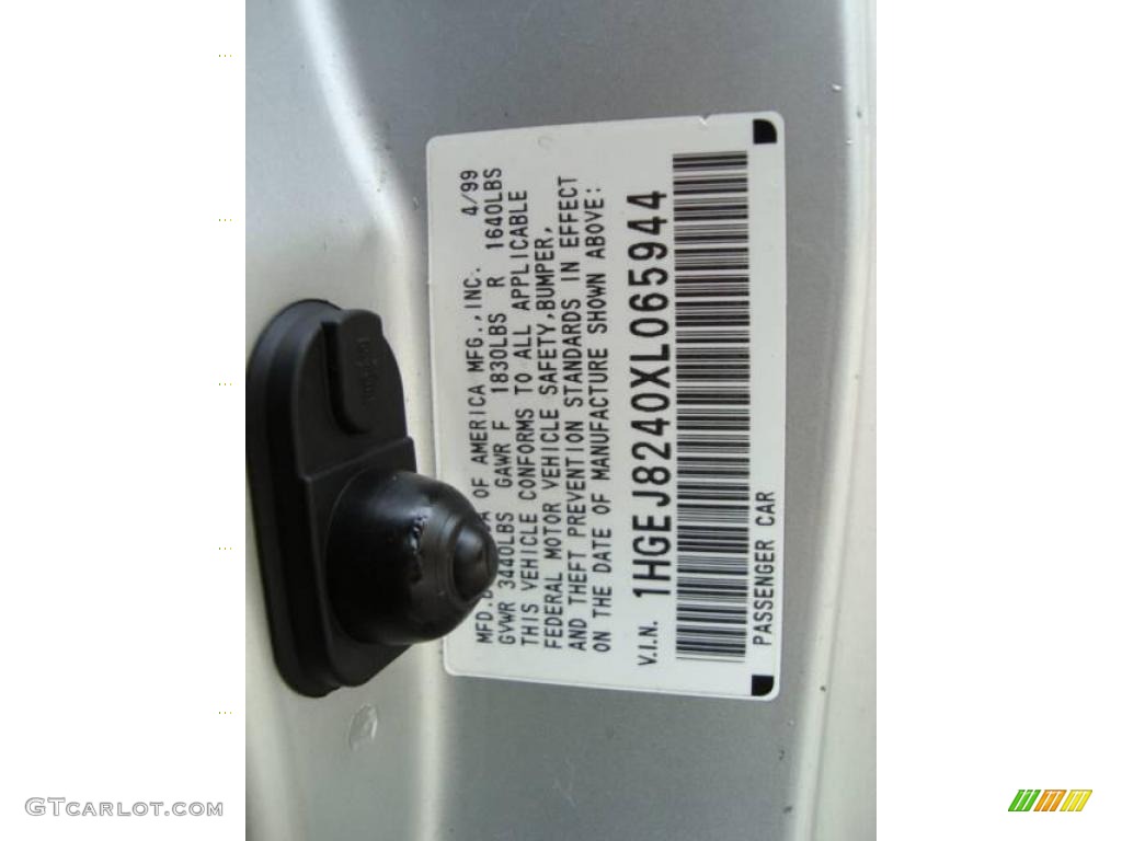 1999 Civic EX Coupe - Vogue Silver Metallic / Dark Gray photo #17