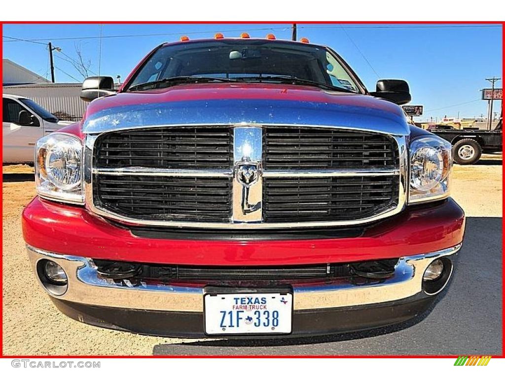 2007 Ram 3500 SLT Quad Cab Dually - Flame Red / Medium Slate Gray photo #11