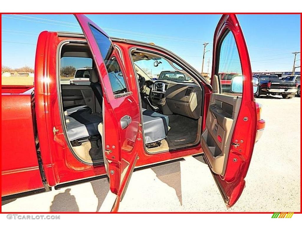 2007 Ram 3500 SLT Quad Cab Dually - Flame Red / Medium Slate Gray photo #24