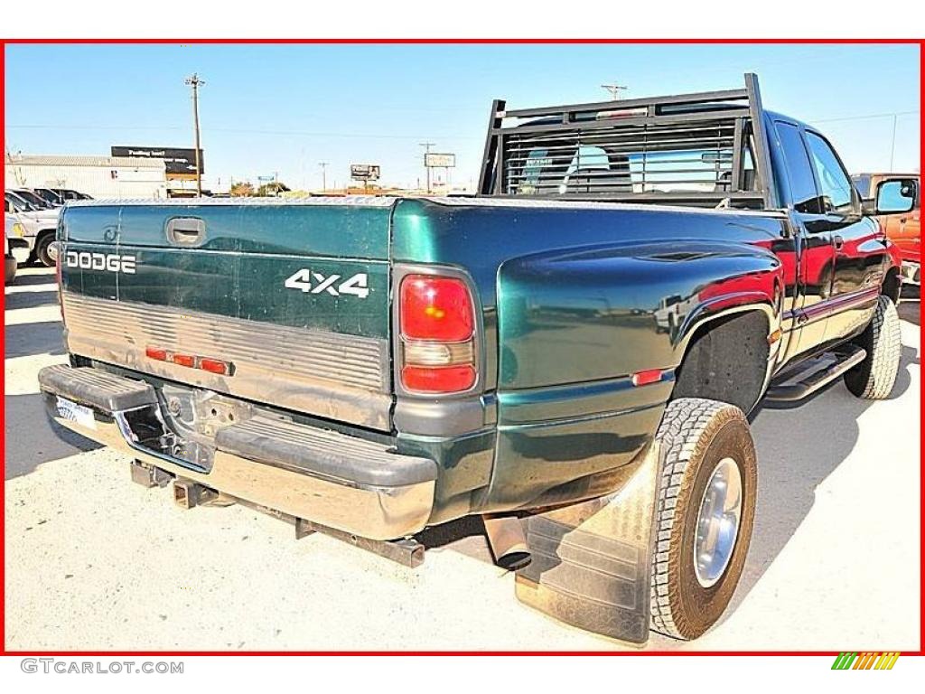 2001 Ram 3500 SLT Quad Cab 4x4 Dually - Forest Green Pearl / Mist Gray photo #7