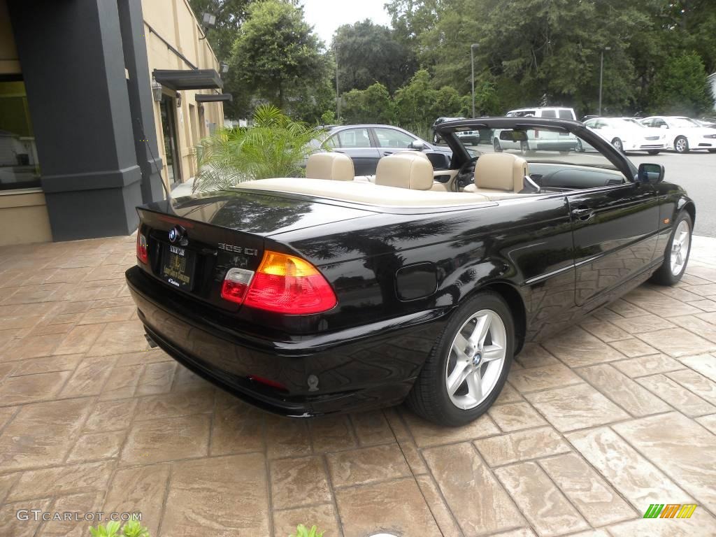 2003 3 Series 325i Convertible - Black Sapphire Metallic / Black photo #10
