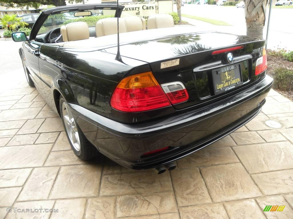 2003 3 Series 325i Convertible - Black Sapphire Metallic / Black photo #11