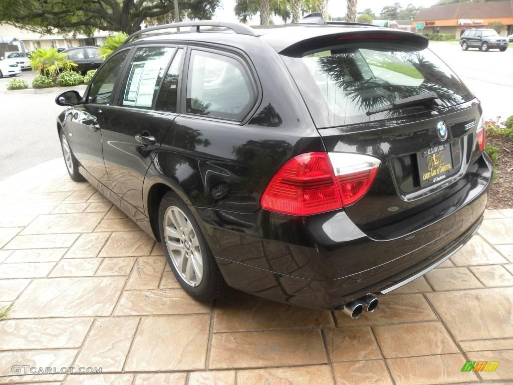 2007 3 Series 328i Wagon - Black Sapphire Metallic / Black photo #15