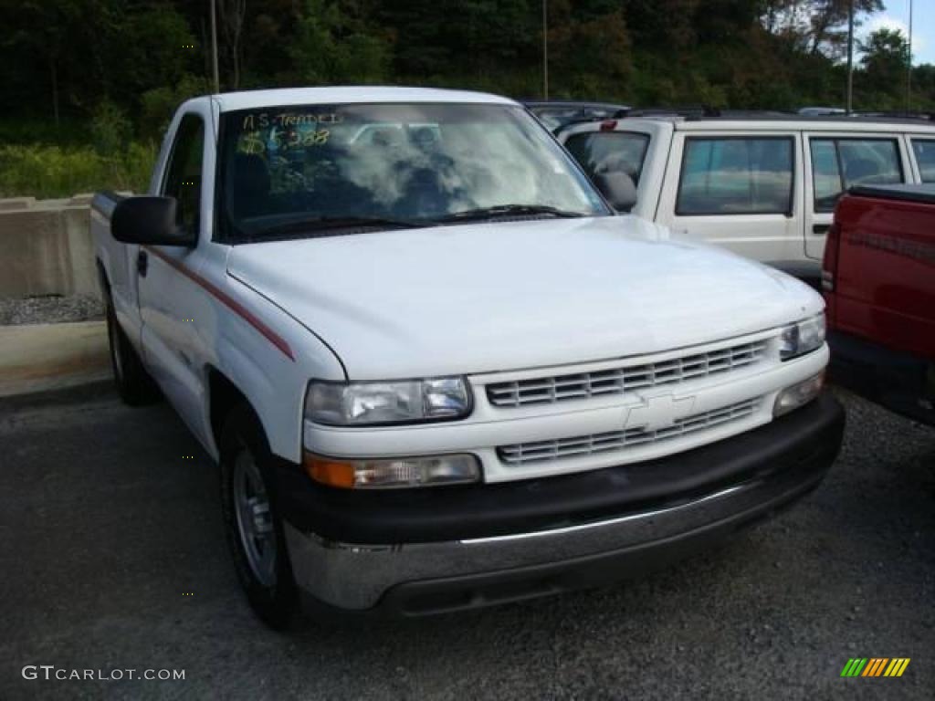 2001 Silverado 1500 Regular Cab - Summit White / Graphite photo #1