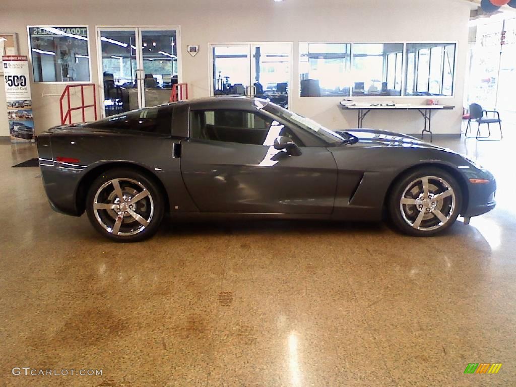 2009 Corvette Coupe - Cyber Gray Metallic / Ebony photo #2