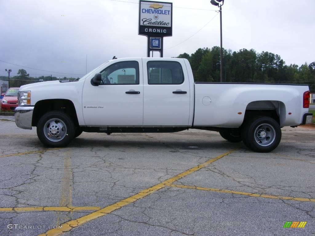 2009 Silverado 3500HD Work Truck Crew Cab Dually - Summit White / Dark Titanium photo #1